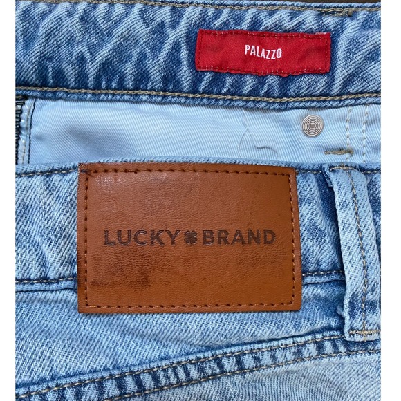 Lucky Brand Palazzo/Culotte Jeans Women's Light Wash Wide‑Leg Denim 10/30 EUC - Picture 12 of 13